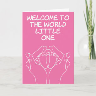 Nieuwe Baby Gefeliciteerd Baby Meisje Kaart