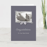 Nieuwe baby Gefeliciteerd, Baby met lint