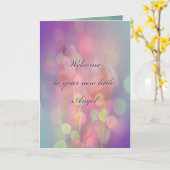 Nieuwe Baby Gefeliciteerd - Bokeh Tulpen Kaart (Gele Bloem)