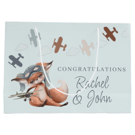 Nieuwe Baby Gefeliciteerd Cadeautas (Achterkant)