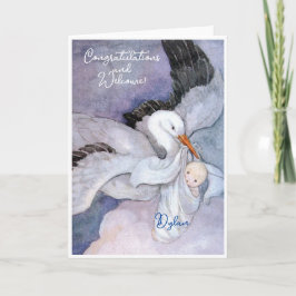 Nieuwe Baby Gefeliciteerd Flat Kaart