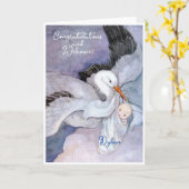  Nieuwe Baby Gefeliciteerd Flat Kaart (Gele Bloem)