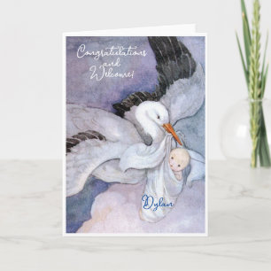 Nieuwe Baby Gefeliciteerd Flat Kaart