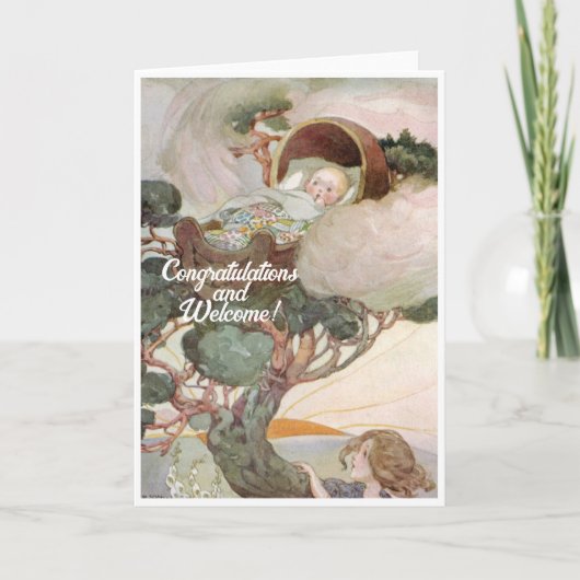  Nieuwe Baby Gefeliciteerd Flat Kaart (Voorkant)