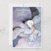 Nieuwe Baby Gefeliciteerd Flat Kaart (Voorkant)