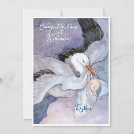 Nieuwe Baby Gefeliciteerd Flat Kaart