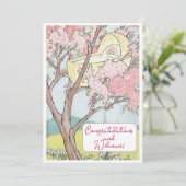  Nieuwe Baby Gefeliciteerd Flat Kaart (Staand voorkant)