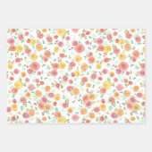 Nieuwe Baby Gefeliciteerd Flowers Inpakpapier Vel (Voorkant)