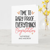 Nieuwe baby gefeliciteerd grappige nieuwe ouders kaart (Gele Bloem)