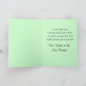 Nieuwe baby Gefeliciteerd Green Yellow Rattle Kaart (Binnen)