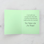 Nieuwe baby Gefeliciteerd Green Yellow Rattle Kaart (Binnen)