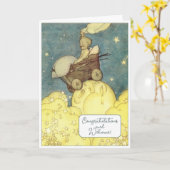  nieuwe baby Gefeliciteerd Kaart (Gele Bloem)