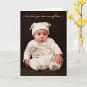 Nieuwe baby Gefeliciteerd Kaart (Gele Bloem)