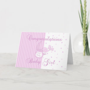 Nieuwe Baby Gefeliciteerd - Nieuwe Baby Meisje Kaa Kaart