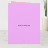 NIEUWE BABY GEFELICITEERD ROZE KAART (Achterkant)