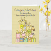 Nieuwe baby gefeliciteerd voor grootouders - kaart (Gele Bloem)