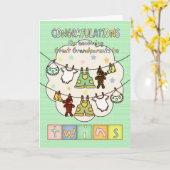 Nieuwe baby gefeliciteerd voor grootouders - kaart (Gele Bloem)