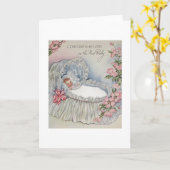  Nieuwe Baby Gefeliciteerd Wenskaart Kaart (Gele Bloem)