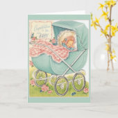  Nieuwe Baby Gefeliciteerd Wenskaart Kaart (Gele Bloem)