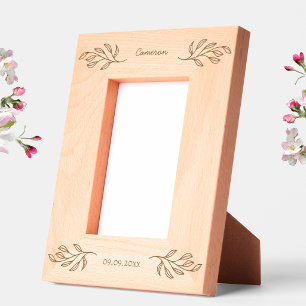 Nieuwe baby gepersonaliseerde naam datum botanisch gegraveerde lijstjes