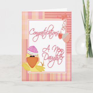 Nieuwe Baby Girl Gefeliciteerd Kaart
