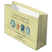 Nieuwe baby groot cadeauzakje (Voorkant Gekanteld)