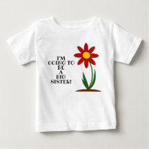 Nieuwe baby grote zus bloem peuter T-shirt