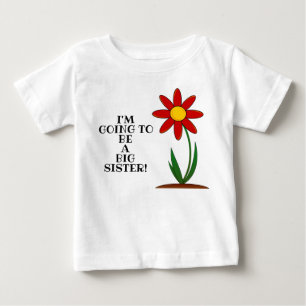 Nieuwe baby grote zus bloem peuter T-shirt