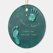 Nieuwe Baby-hand n footprint Keramisch Ornament (Links)