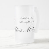 Nieuwe Baby-hand n footprint Matglas Bierpul (Voorkant rechts)