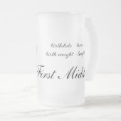 Nieuwe Baby-hand n footprint Matglas Bierpul (Voorkant rechts)