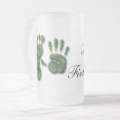 Nieuwe Baby-hand n footprint Matglas Bierpul (Voorkant links)