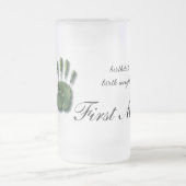 Nieuwe Baby-hand n footprint Matglas Bierpul (Center)