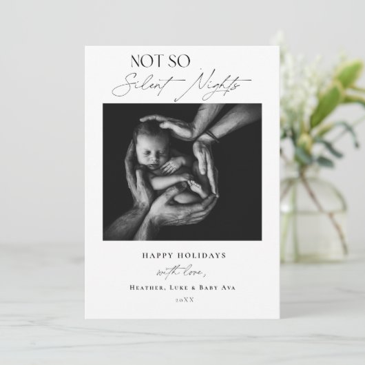 Nieuwe Baby Holiday Cards (Staand voorkant)