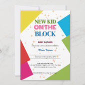 Nieuwe baby in de buurt Kleurrijke baby shower Kaart (Voorkant)