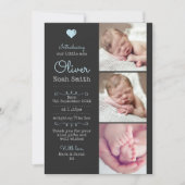 Nieuwe baby jongen aankondiging / dank je kaart A5 (Voorkant)