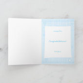 Nieuwe Baby jongen gestikte kaart (Binnen)