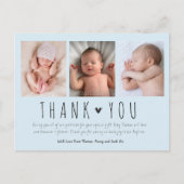 Nieuwe baby jongen, moderne foto dank u kaart (Voorkant)