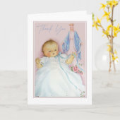 Nieuwe Baby Jongen of Meisje Dopen Katholiek Dank  Kaart (Gele Bloem)