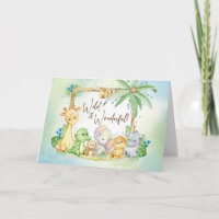 Nieuwe Baby Jongen Safari Dieren Wild en Wonderlij