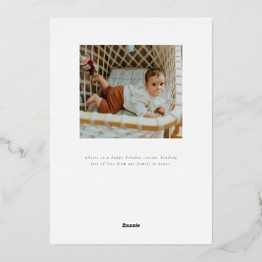 Nieuwe Baby juicht Happy New Year Kaart (Achterkant)