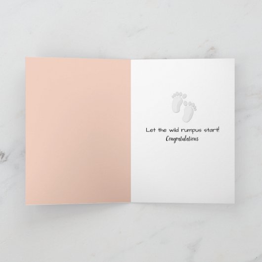 Nieuwe baby junglekatten en bloemen kaart (Binnen)