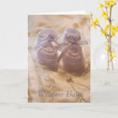 Nieuwe baby kaart (Gele Bloem)