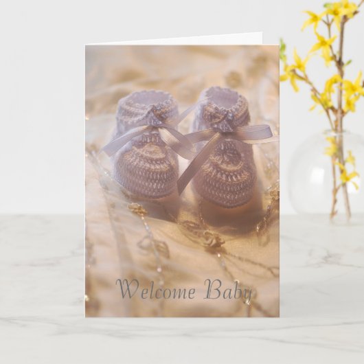 Nieuwe baby kaart (Gele Bloem)