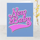 Nieuwe baby kaart (Gele Bloem)