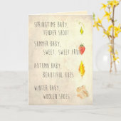 Nieuwe baby kaart (Gele Bloem)