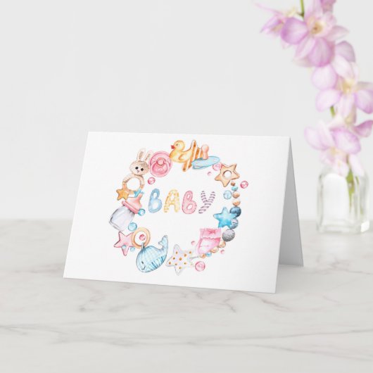 Nieuwe baby kaart (Orchidee)