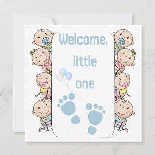 Nieuwe Baby Kaart BOY, Welkom nieuwe kleintje