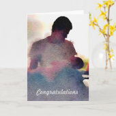 Nieuwe Baby Kaart - Papa Gefeliciteerd (Gele Bloem)