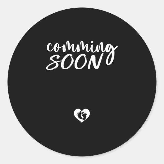 Nieuwe baby komt in 2024 zwangerschap aankondiging ronde sticker (Voorkant)